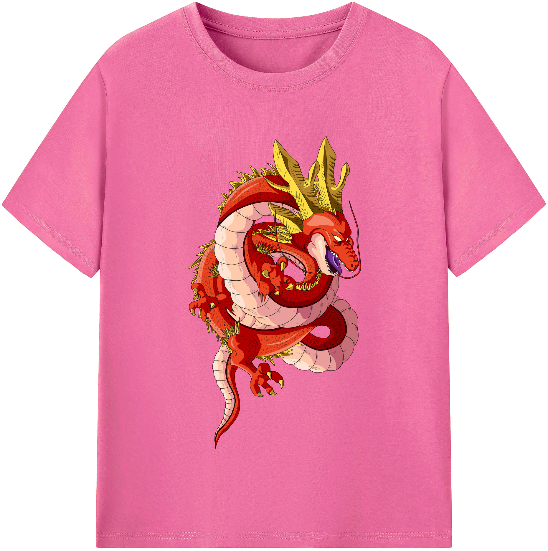 （画像用） ドラゴンボール 神龍 シェンロン DRAGON BALL Shenron レディースカジュアルプリントTシャツ（綿100％）